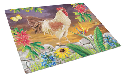 White Rooster Glass Cutting Board Large PRS4025LCB by Caroline's Treasures