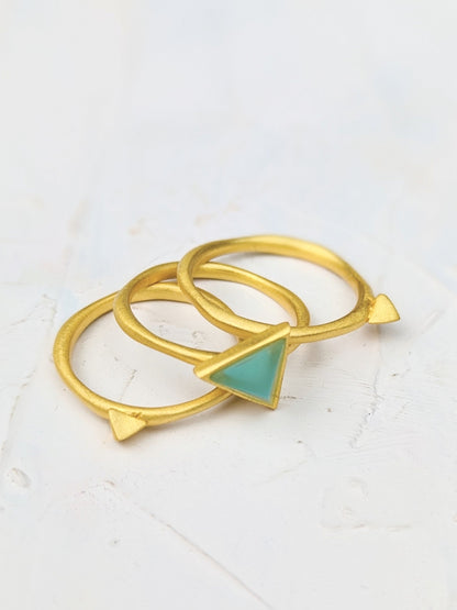 Triangle Stud Stacking Ring - FINAL SALE by Ash & Rose