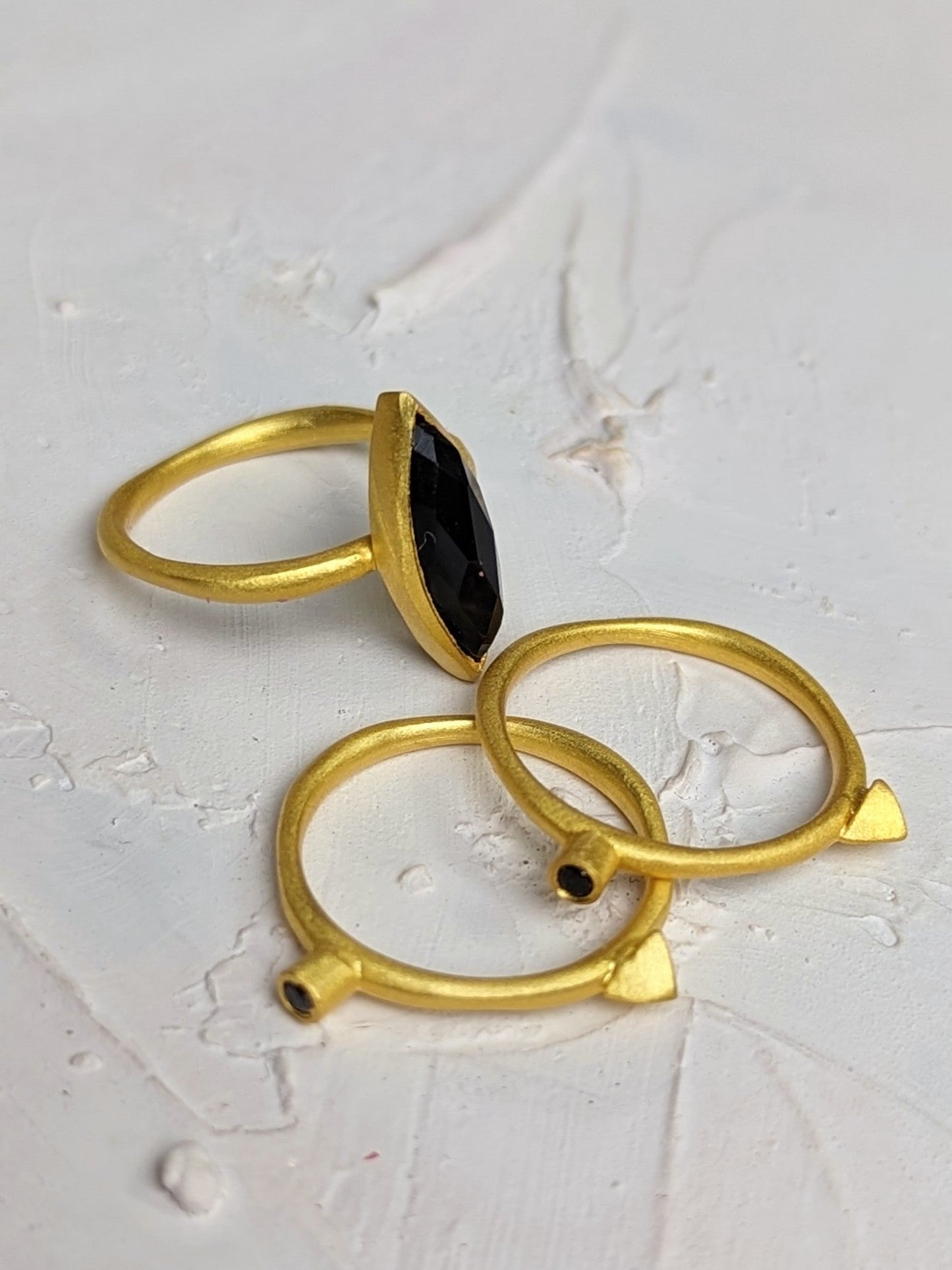 Onyx Spike Stacking Ring - FINAL SALE by Ash & Rose