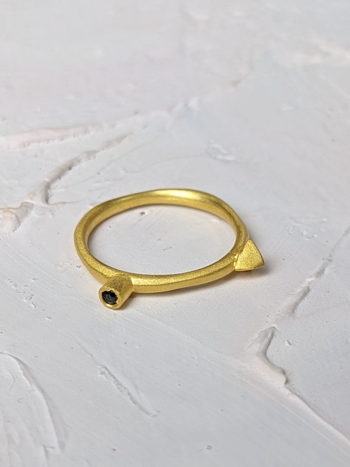 Onyx Spike Stacking Ring - FINAL SALE by Ash & Rose