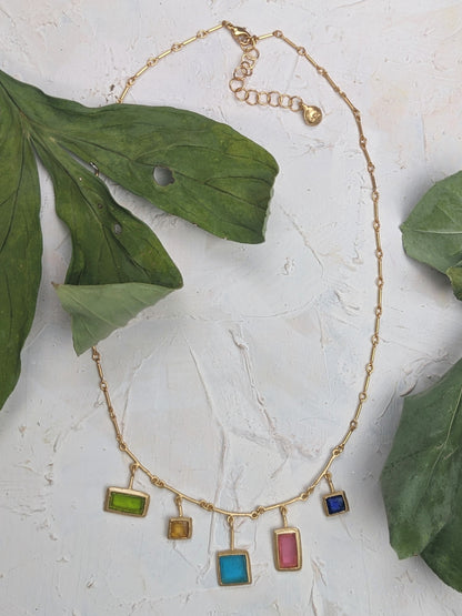 Mosaic Bar Necklace by Ash & Rose