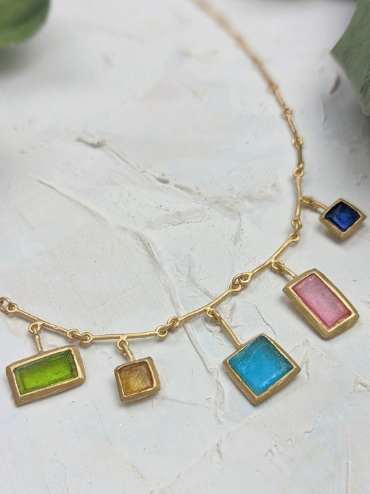 Mosaic Bar Necklace by Ash & Rose