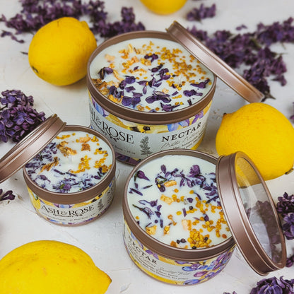 NECTAR Lilac Lemon Honey Candle by Ash & Rose