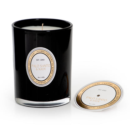 Palo Santo & Suede 15 oz. Glass Candle by Andaluca Home