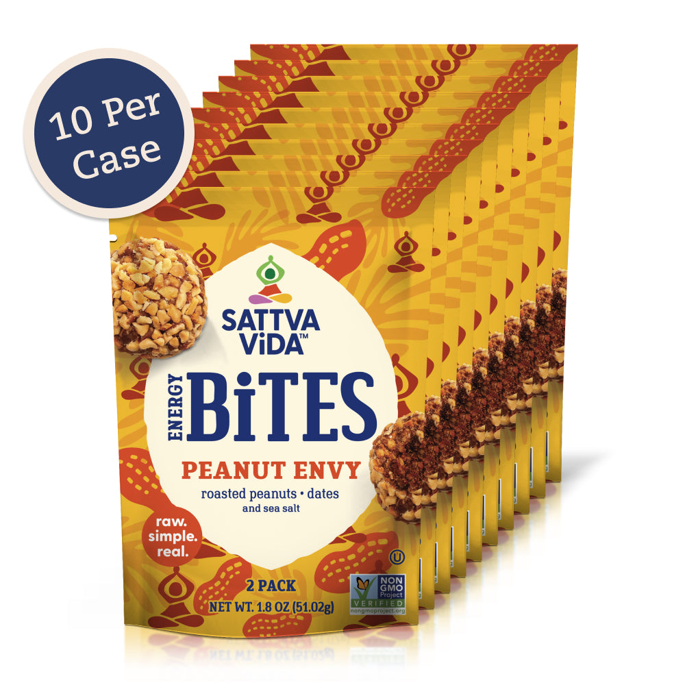 Peanut Envy Energy Bites, 2pack (10 per case) by Sattva Vida