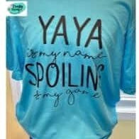 Personalized Mother's Day T- Shirts -Grandma, Mamma, Auntie, GIGI Is My Name Spoiling Is My Game ! by Crafty Casey's