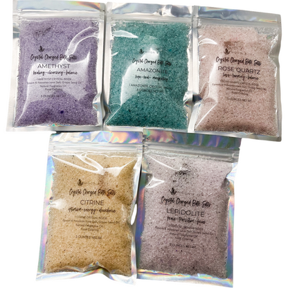 AMAZONITE CRYSTAL INFUSED BATH SALTS by Moon & Ivy