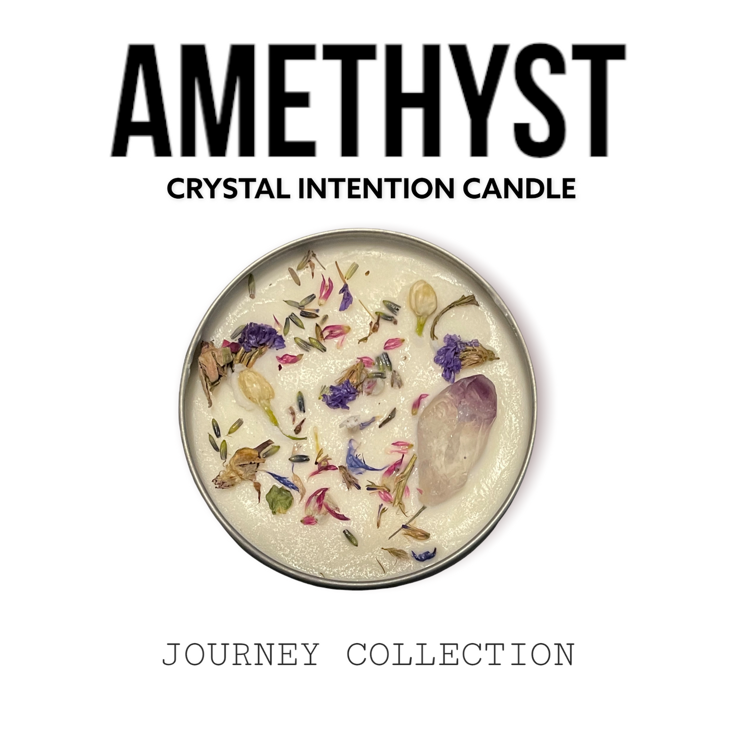 JOURNEY COLLECTION Choose Your Crystal 9oz Natural Soy Wax Intention Candle by Moon & Ivy