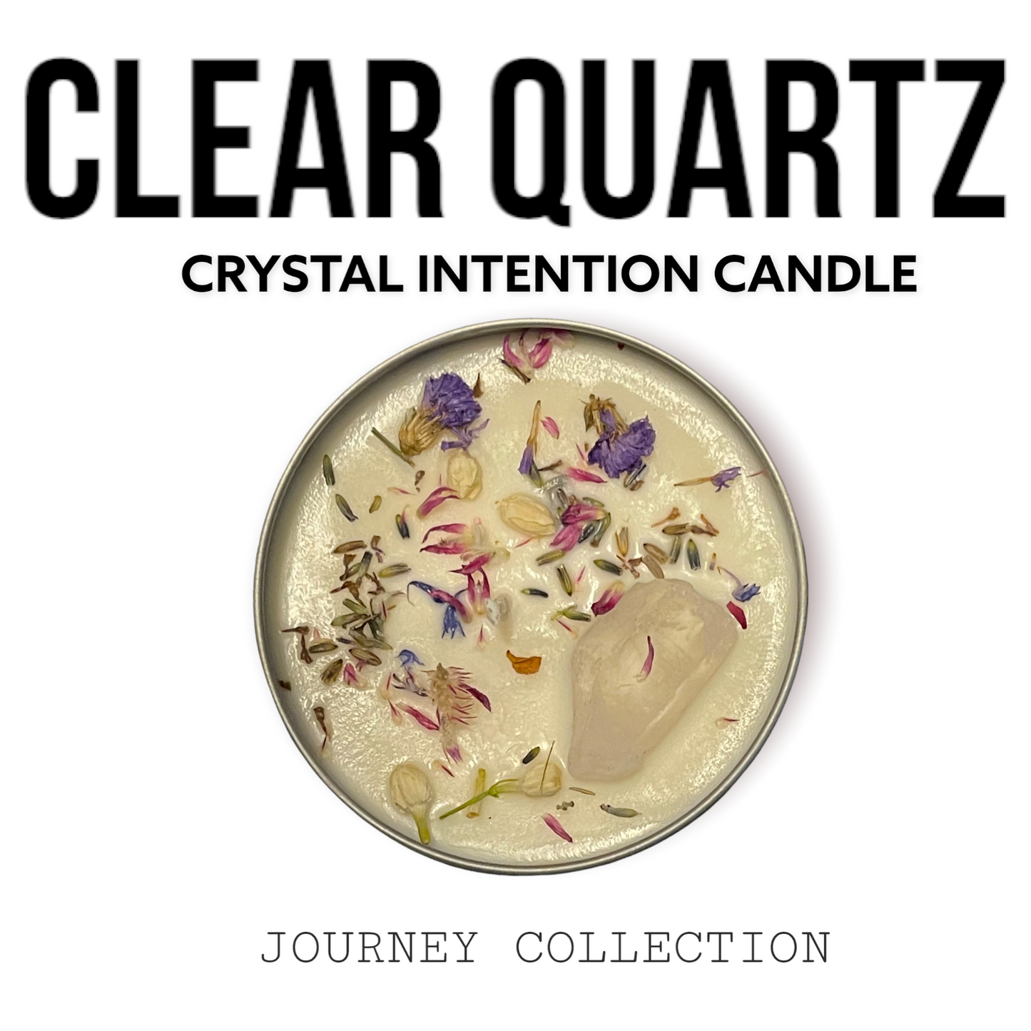 JOURNEY COLLECTION Choose Your Crystal 9oz Natural Soy Wax Intention Candle by Moon & Ivy