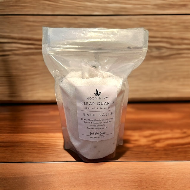 CLEAR QUARTZ CRYSTAL BATH SALTS by Moon & Ivy