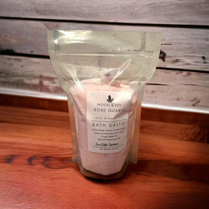 ROSE QUARTZ BATH SALTS by Moon & Ivy