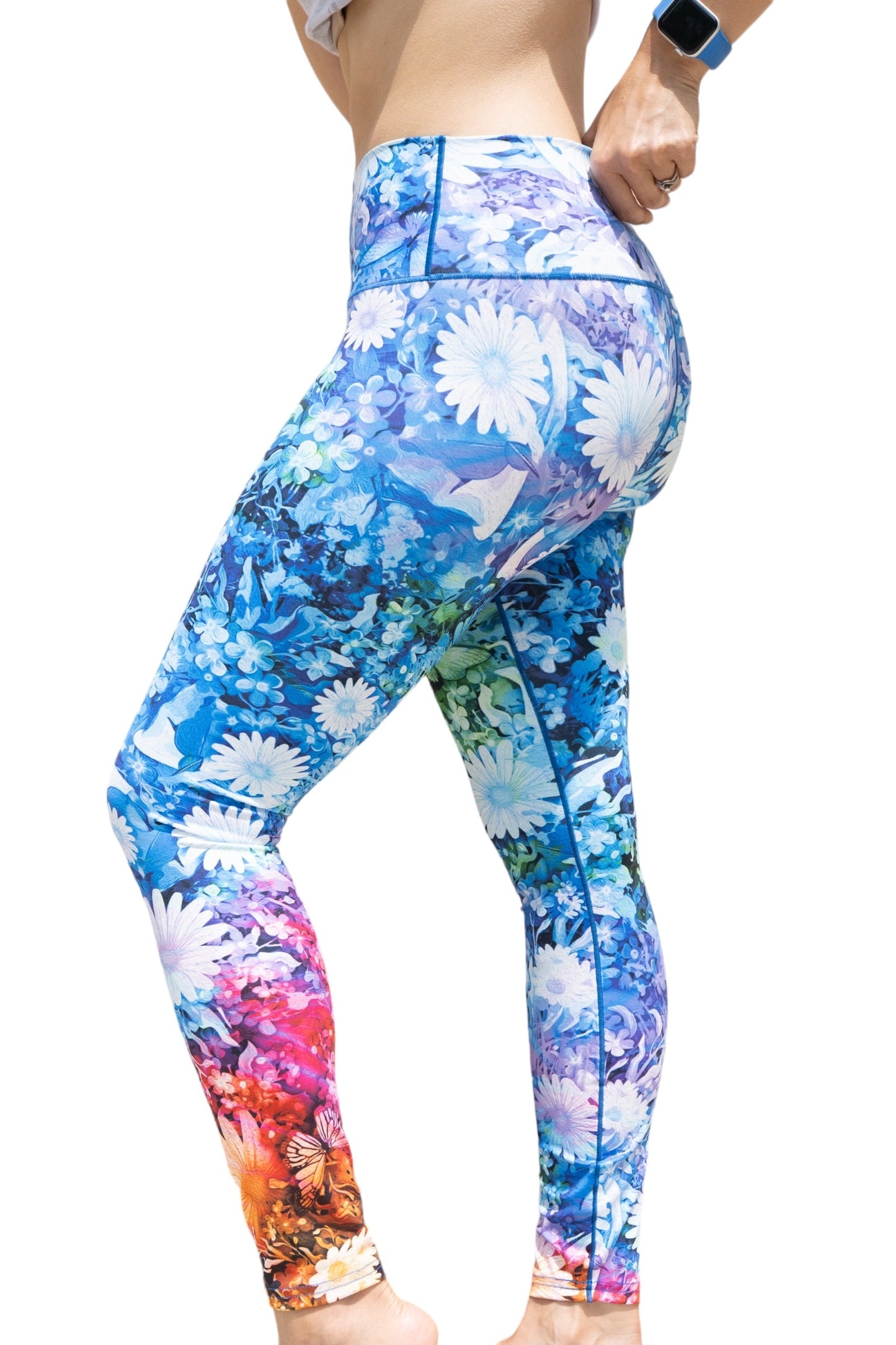 Wildflower Tie Dye Yoga Pants by Colorado Threads Clothing