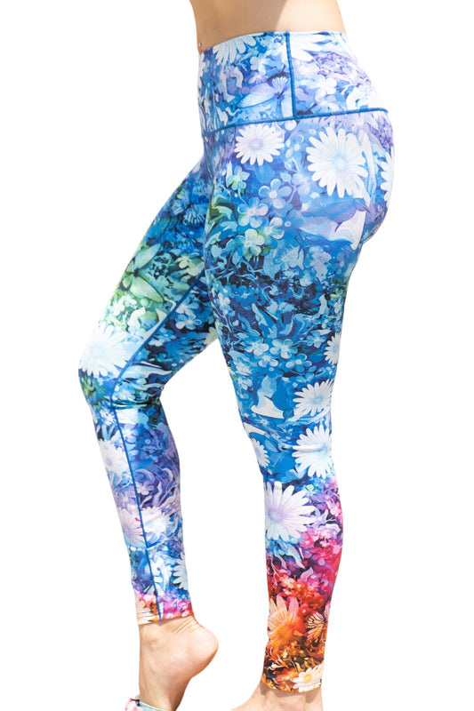 Wildflower Tie Dye Yoga Pants by Colorado Threads Clothing