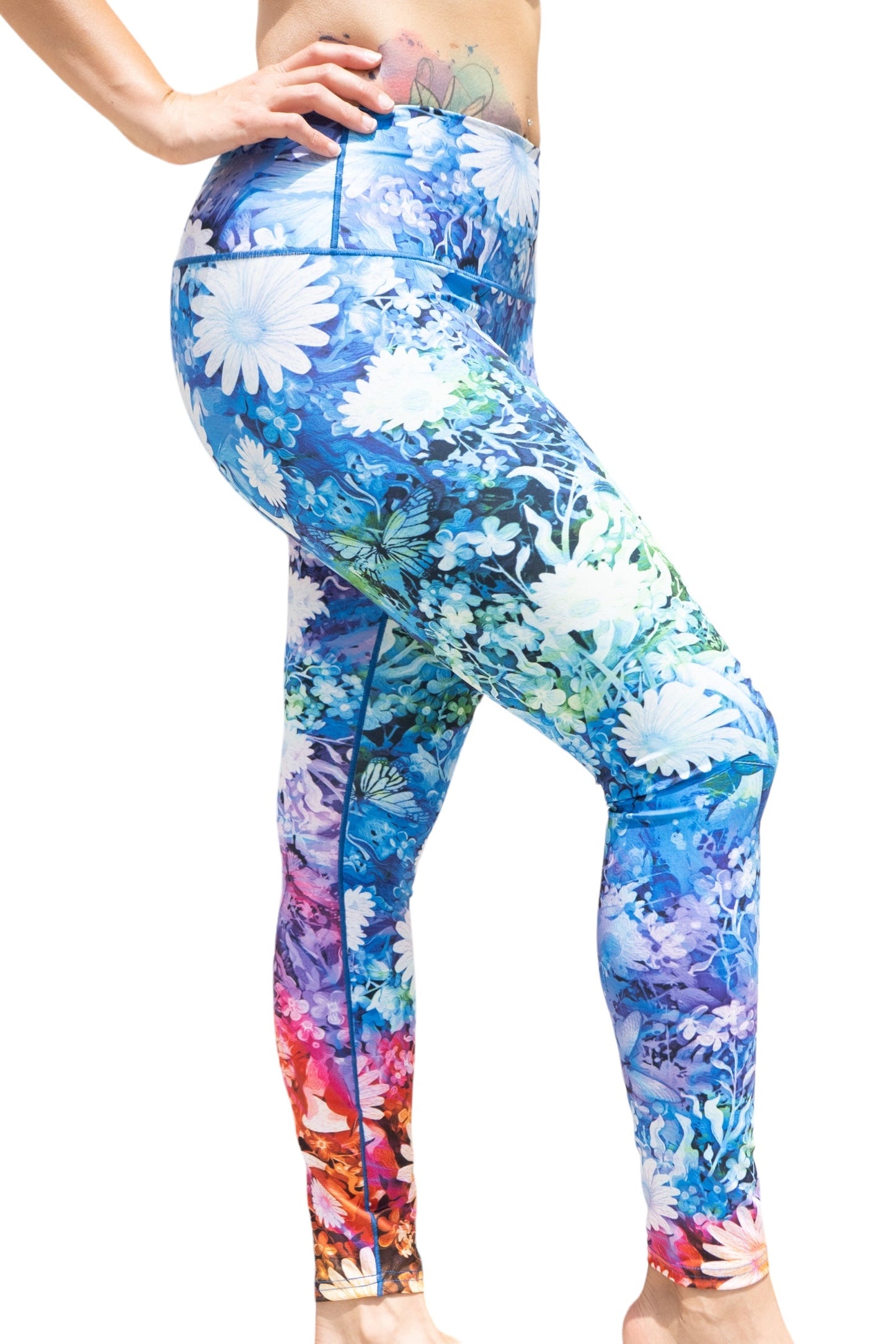 Wildflower Tie Dye Yoga Pants by Colorado Threads Clothing