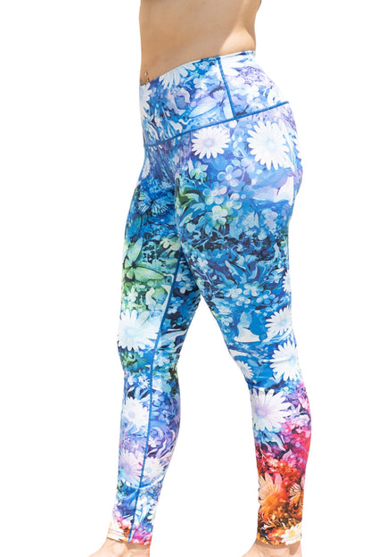 Wildflower Tie Dye Yoga Pants by Colorado Threads Clothing