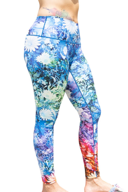 Wildflower Tie Dye Yoga Pants by Colorado Threads Clothing