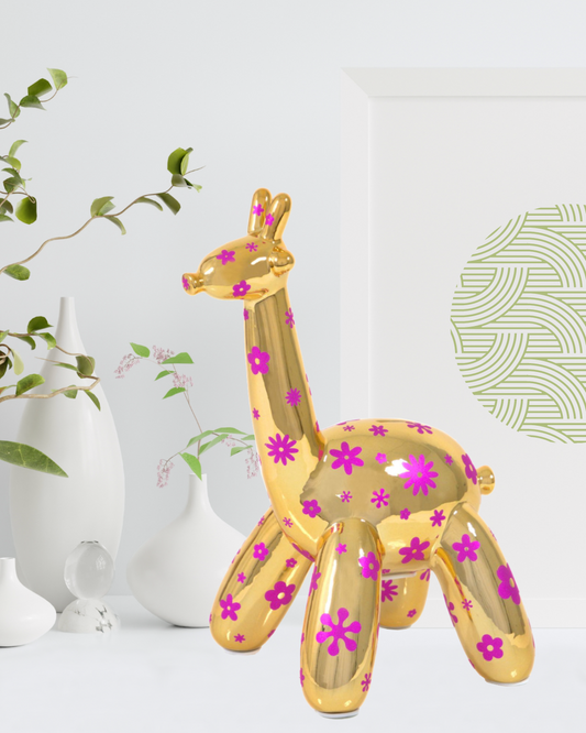 Balloon Money Bank Giraffe w/Decorations by Made By Humans