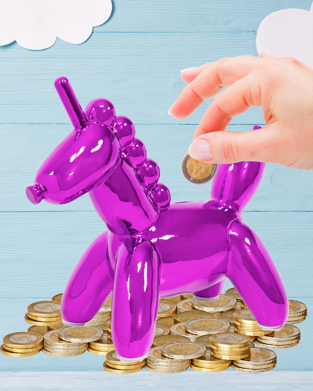 Balloon Money Bank - Large Unicorn by Made By Humans