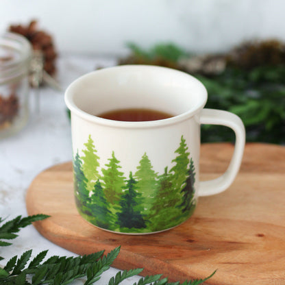 Evergreen Forest Stoneware Mug by Plum Deluxe Tea