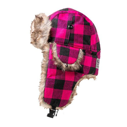 Kids Trapper Hat | Lumberjack Pink by Soul of Adventure