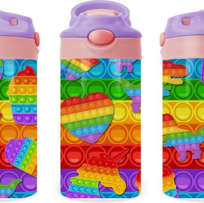 Pop It Kids 12 oz Water Bottle Flip Top by Crafty Casey's