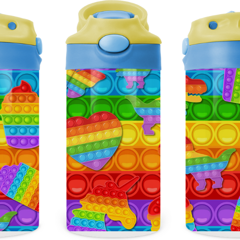 Pop It Kids 12 oz Water Bottle Flip Top by Crafty Casey's