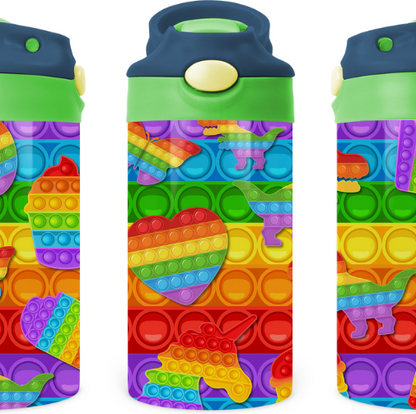 Pop It Kids 12 oz Water Bottle Flip Top by Crafty Casey's