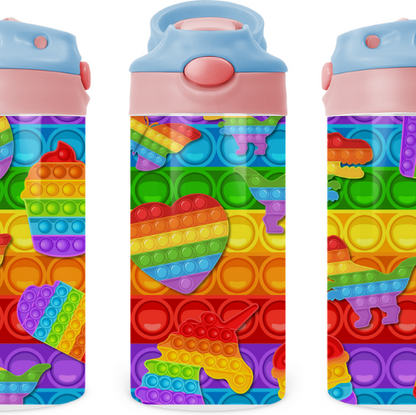 Pop It Kids 12 oz Water Bottle Flip Top by Crafty Casey's