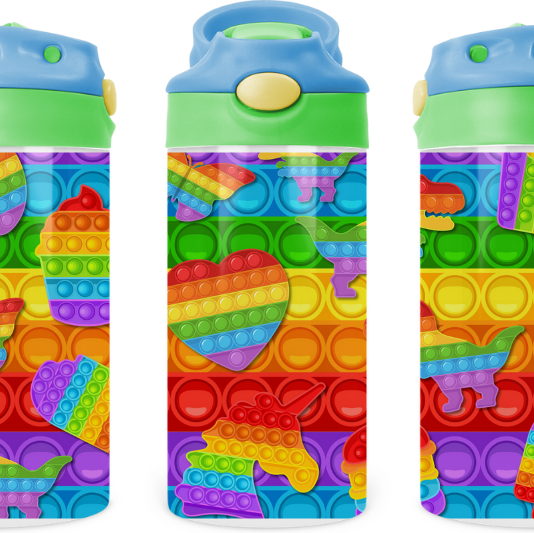 Pop It Kids 12 oz Water Bottle Flip Top by Crafty Casey's