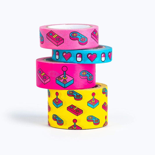 Power Up Decorative Washi Tape in Set of 4 | 90's by The Bullish Store