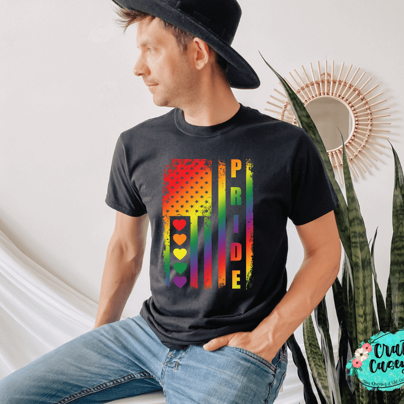 Pride Flag Unisex T-shirt by Crafty Casey's