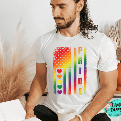 Pride Flag Unisex T-shirt by Crafty Casey's