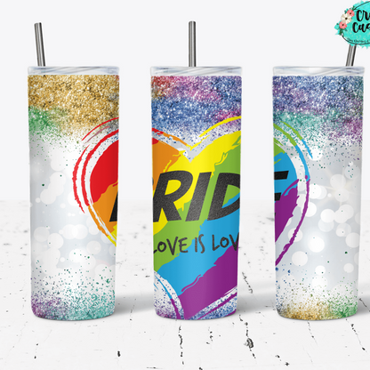 Pride Love Is Love- Pride Month -Drink Tumbler by Crafty Casey's