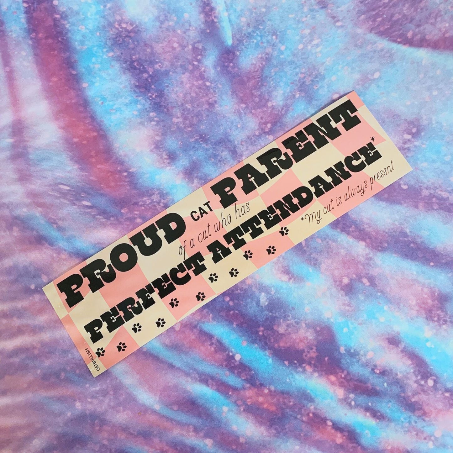 Proud Cat Parent of a Cat Who Has Perfect Attendance (My Cat Is Always Present) Bumper Sticker by The Bullish Store