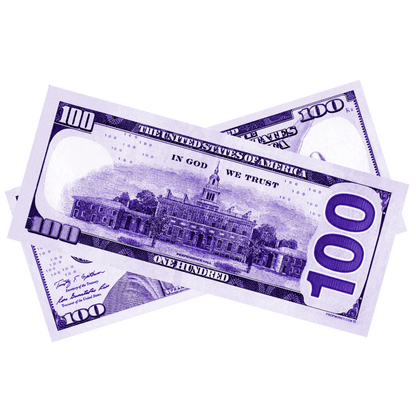 100x $100 New Series Purple Bills by Prop Money Inc