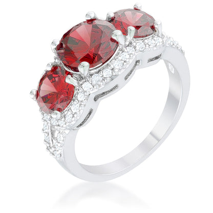 Garnet Classic Trio Ring by Avera Group