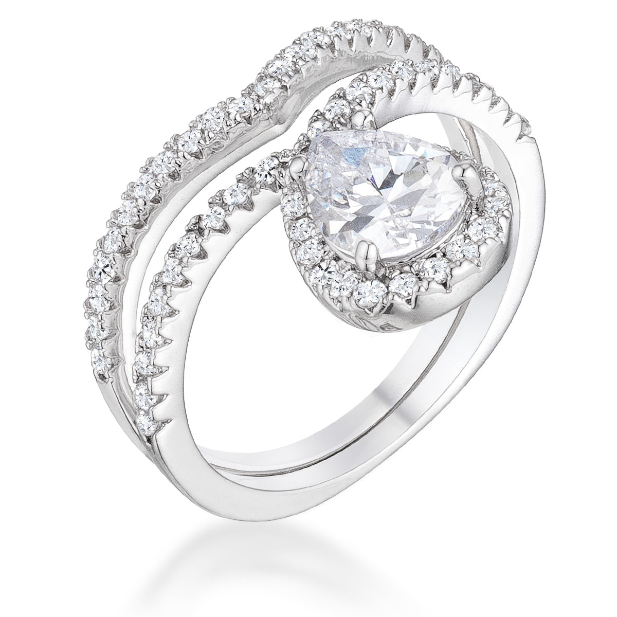 1.75Ct Chevron Wedding Set With CZ by Avera Group