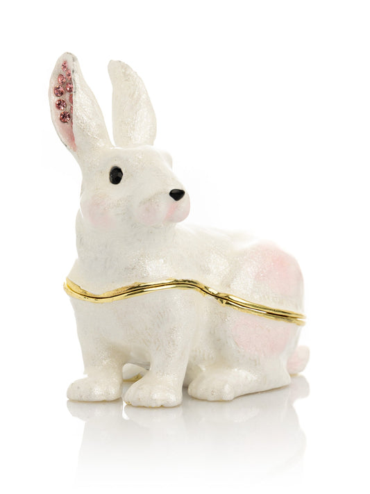 White Bunny Trinket Box by Keren Kopal