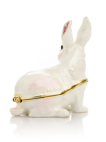 White Bunny Trinket Box by Keren Kopal