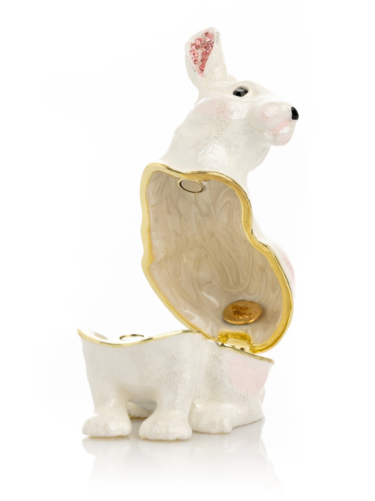 White Bunny Trinket Box by Keren Kopal