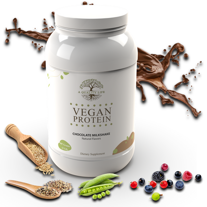 Vegan Protein Chocolate Milkshake by A Quality Life Nutrition