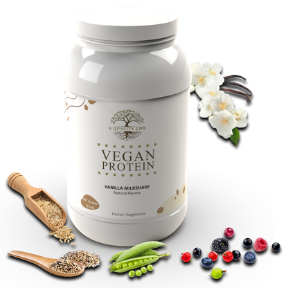 Vegan Protein Vanilla Milkshake by A Quality Life Nutrition