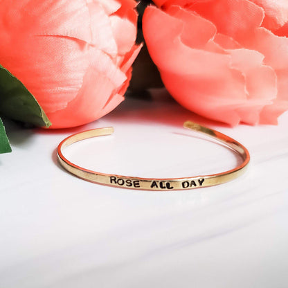 ROSE ALL DAY Skinny Cuff Bracelet by Salt and Sparkle