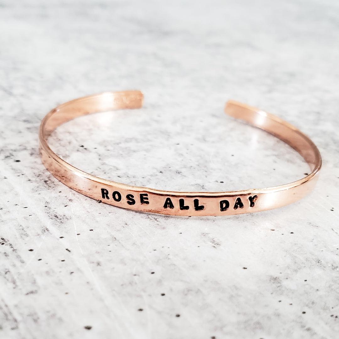 ROSE ALL DAY Skinny Cuff Bracelet by Salt and Sparkle