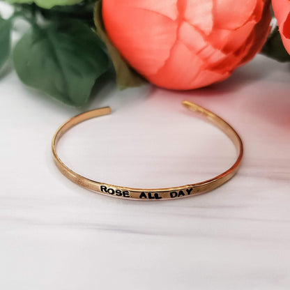 ROSE ALL DAY Skinny Cuff Bracelet by Salt and Sparkle