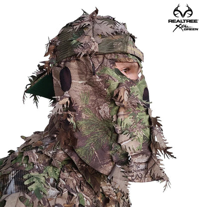 2-in-1 REAR Leafy Face Mask and Camo Hat (Fitted) by QuikCamo