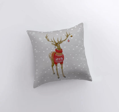 Reindeer | Throw Pillows | Christmas Pillow | Christmas Gift | Home Decor Modern | Christmas Throw Pillows | Christmas Home Decor | Mom Gift by UniikPillows