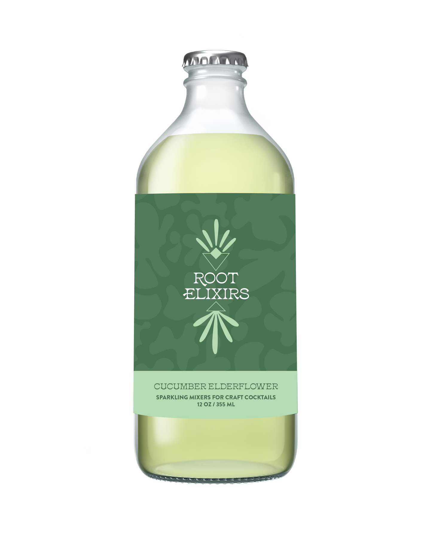 Root Elixirs Sparkling Cucumber Elderflower Premium Cocktail Mixer 12 oz Bottle by Farm2Me