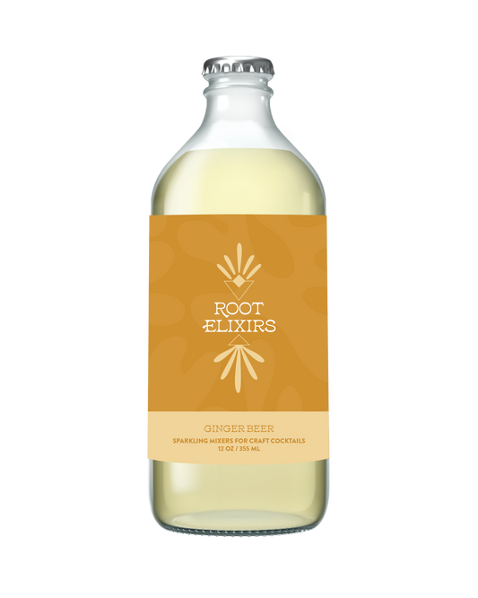 Root Elixirs Sparkling Ginger Beer Premium Cocktail Mixer 12 oz Bottle by Farm2Me