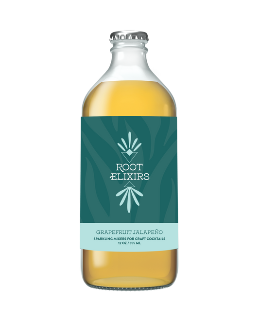 Root Elixirs Sparkling Grapefruit Jalapeno Premium Cocktail Mixer 12 oz Bottle by Farm2Me